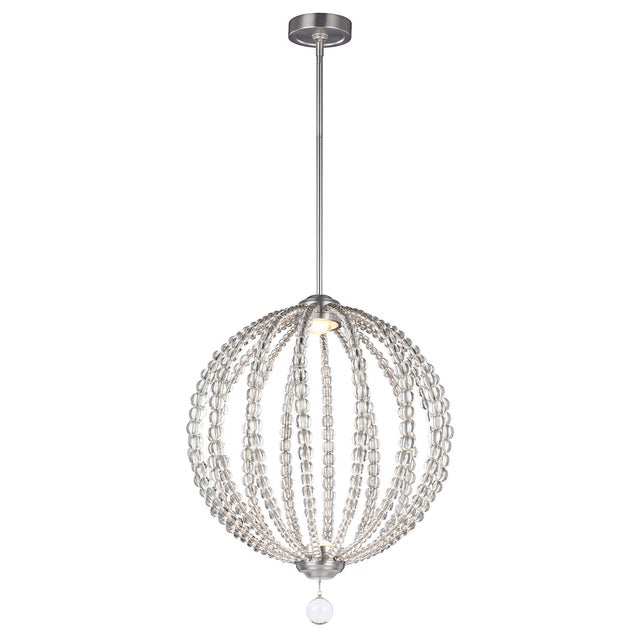 Lampa wisząca kula satynowy nikiel Oberlin LED 8W Feiss