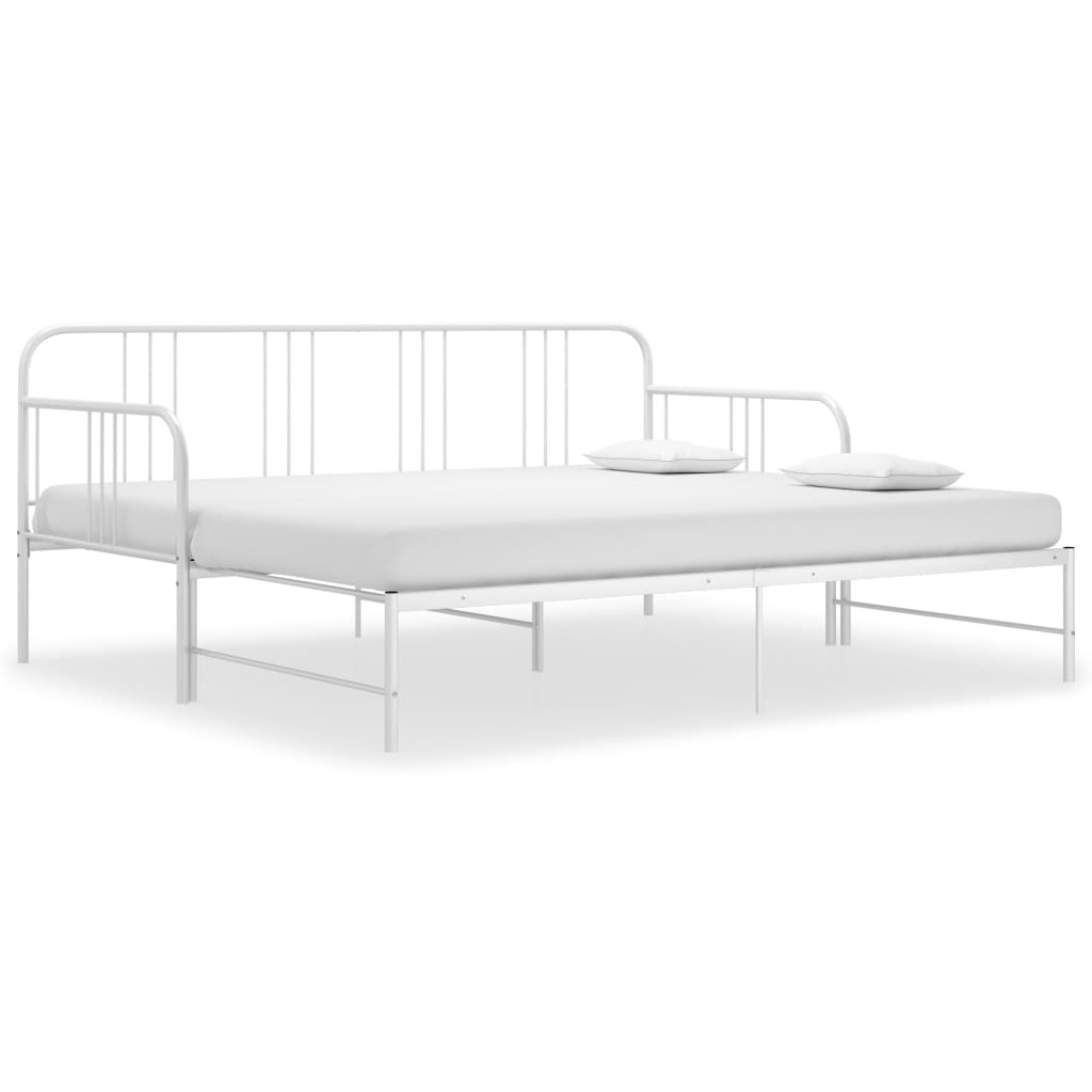 Maison Exclusive - Cadre de canapé-lit extensible sans matelas blanc 90x200 cm - 9