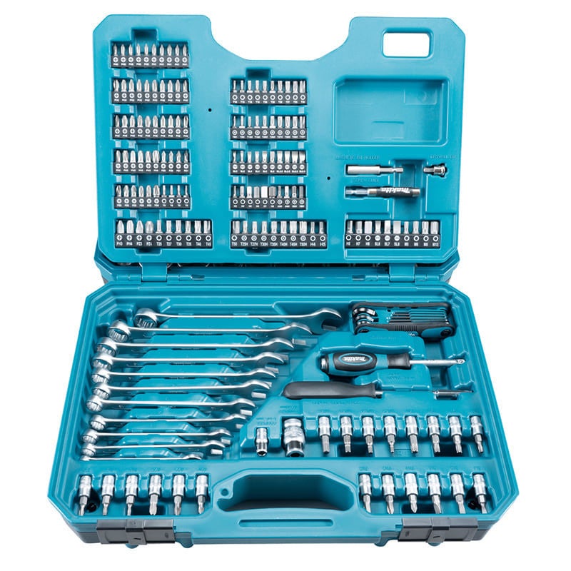 E-10883 Maleta de chaves, pontas e soquetes, 221 pcs