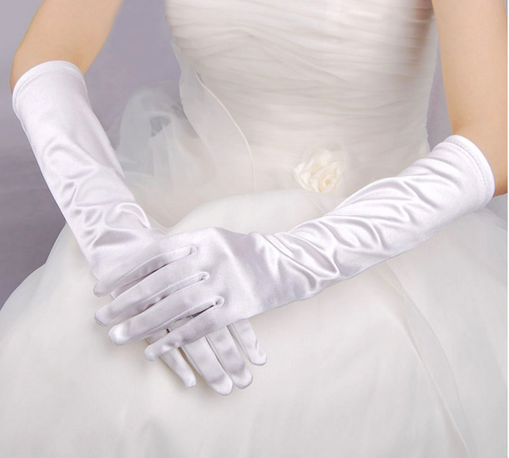 Guanti Bianchi Lunghi in Pizzo Senza Dita con Mezze Dita da Donna 30 cm Abito da Ballo per Feste da Sposa Opera Anni '20 Accessori per Festival Guanti
