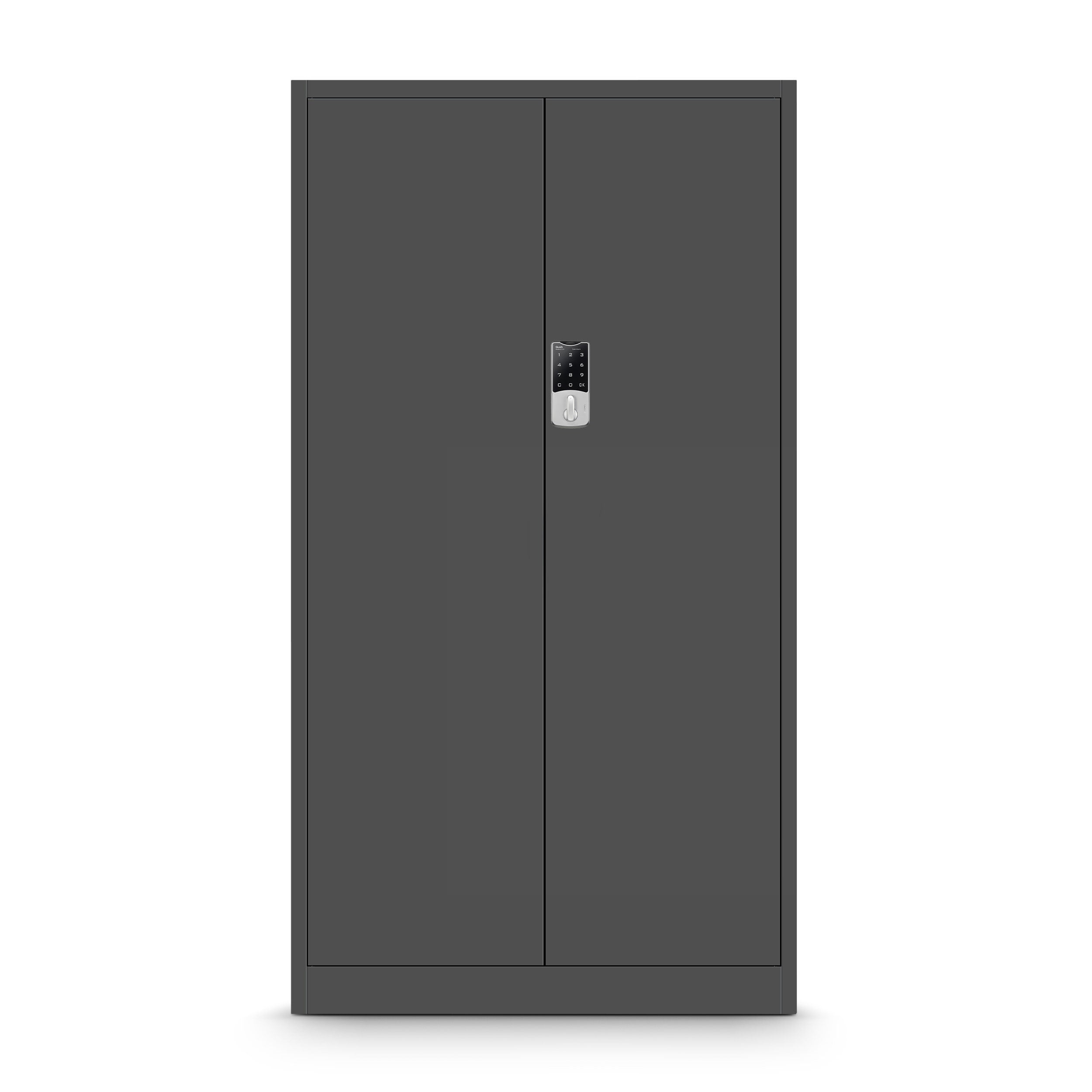 Armoire de Bureau de Rangement Métallique avec Serrure à Combinaison 185 cm x 90 cm x 40 cm Anthracite - 3
