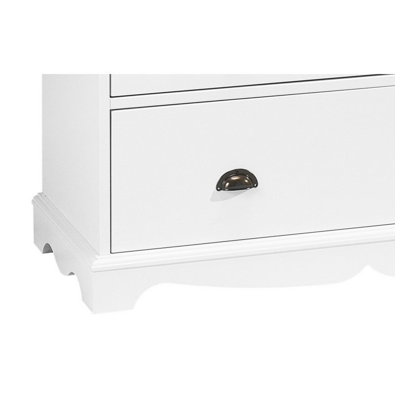 Commode Blanche 5 Tiroirs Style Anglais L 96.2 H 97.4 P 42.5 cm - 6