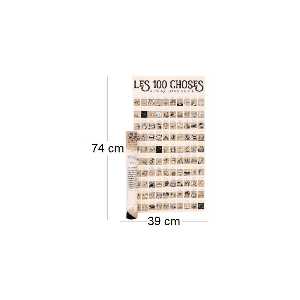Poster à gratter Les 100 choses à faire dans sa vie Sil - 3