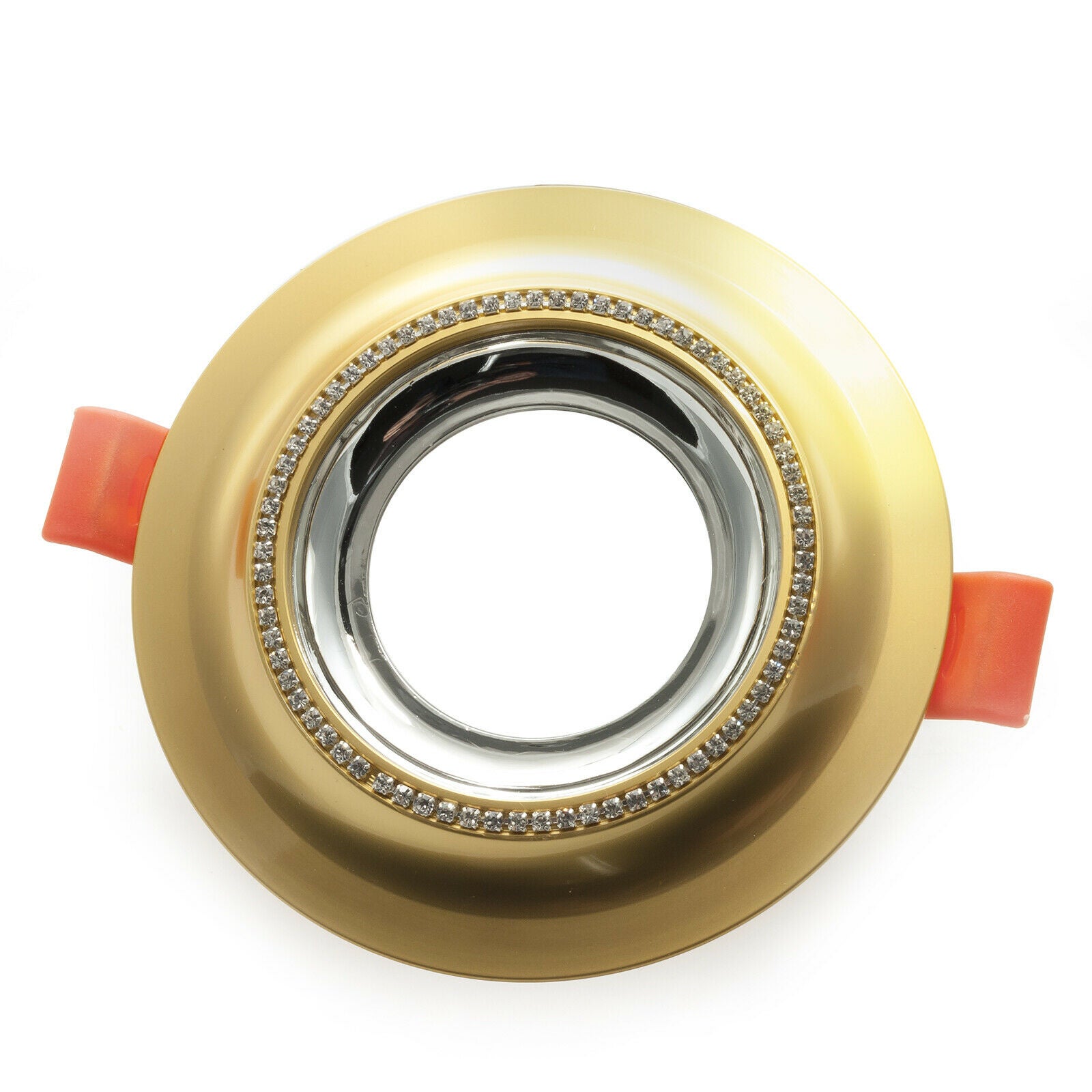 Spot encastré rond d'intérieur paillettes or lampe LED 8W GU10 sortie 62W 75mm LIGHT 3000K - 3