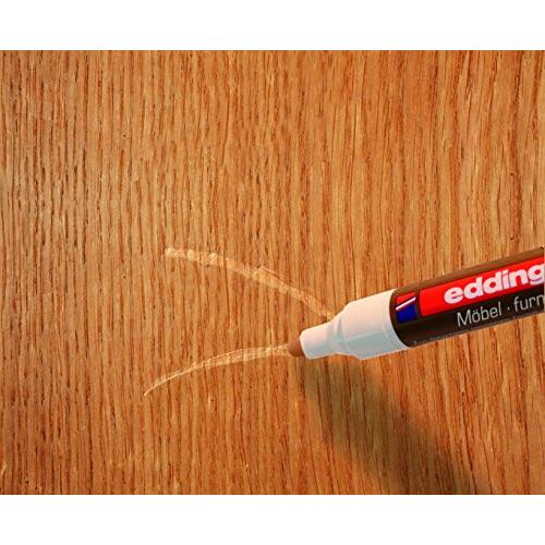Edding 8900 - Marqueur pour meuble - blister de 1 - Teinte chêne clair pour retoucher et masquer les rayures - 6
