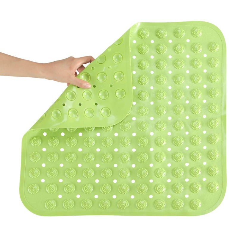 Mała mata prysznicowa 48 x 48 cm, mata antypoślizgowa, kwadratowe maty prysznicowe, prysznic antypoślizgowy, zielona mata antypoślizgowa