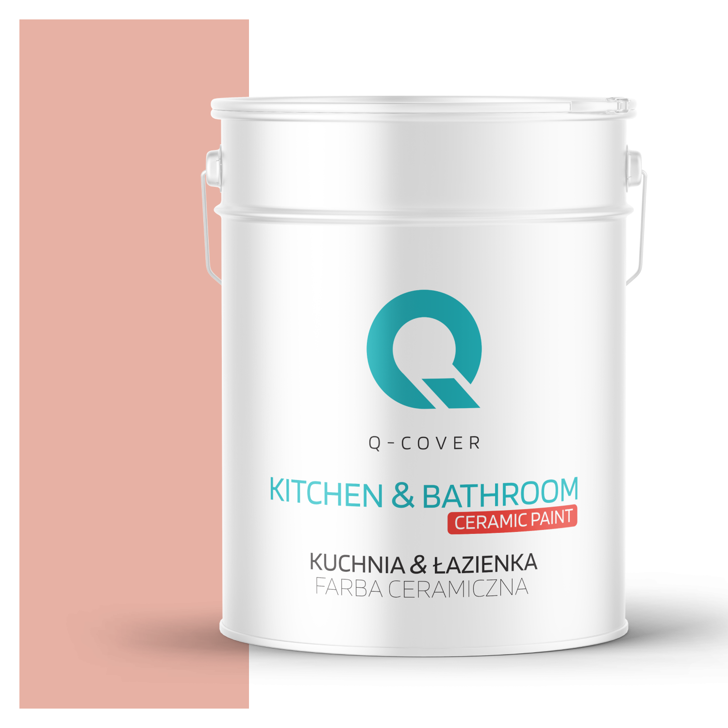 Farba Ceramiczna Kuchnia &amp; Łazienka Q-Cover Łososiowy jasny H5551 Głęboki Mat 10L