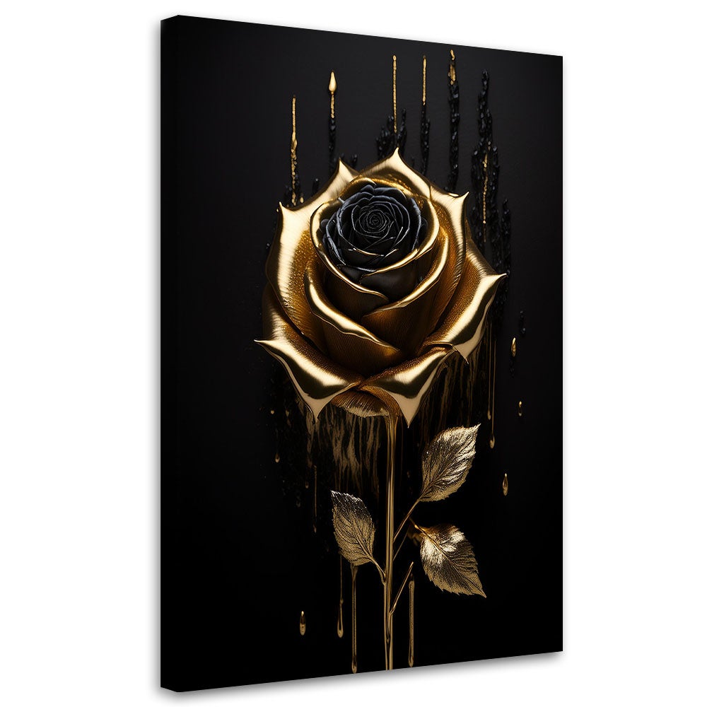 Obraz na płótnie, Złota Róża styl Loftowy 80x120