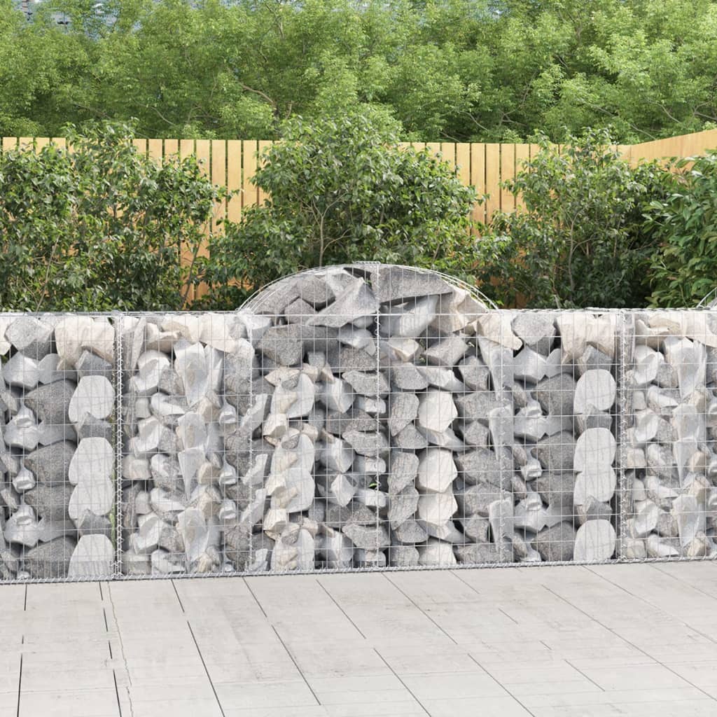 Kosze gabionowe, 10 szt, 200x50x100/120cm, galwanizowane żelazo vidaXL