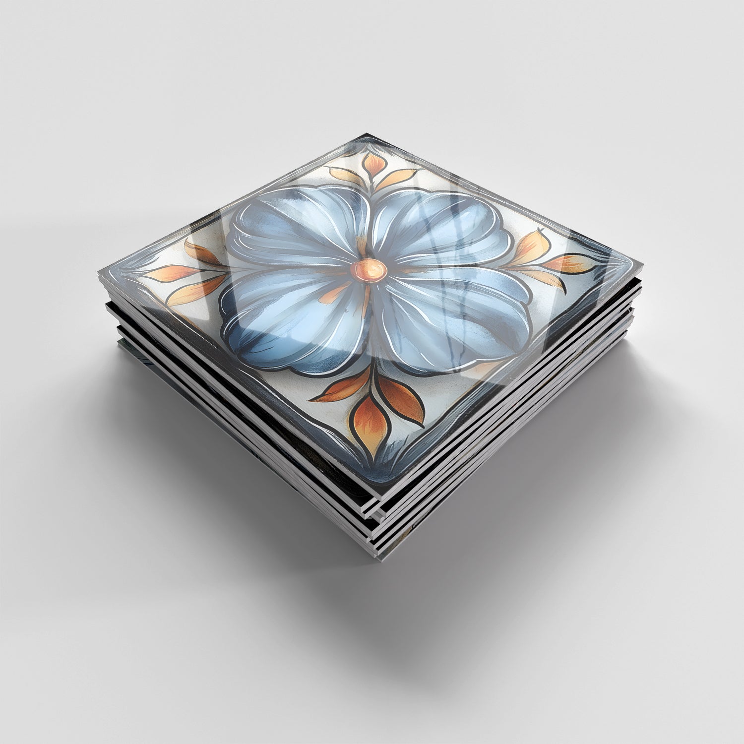 Lot de 12 panneaux muraux 3D autocollants, Crédence adhésive, Autocollants décoratifs, Imperméables et résistants à la chaleur, 15 cm x 15 cm - 6