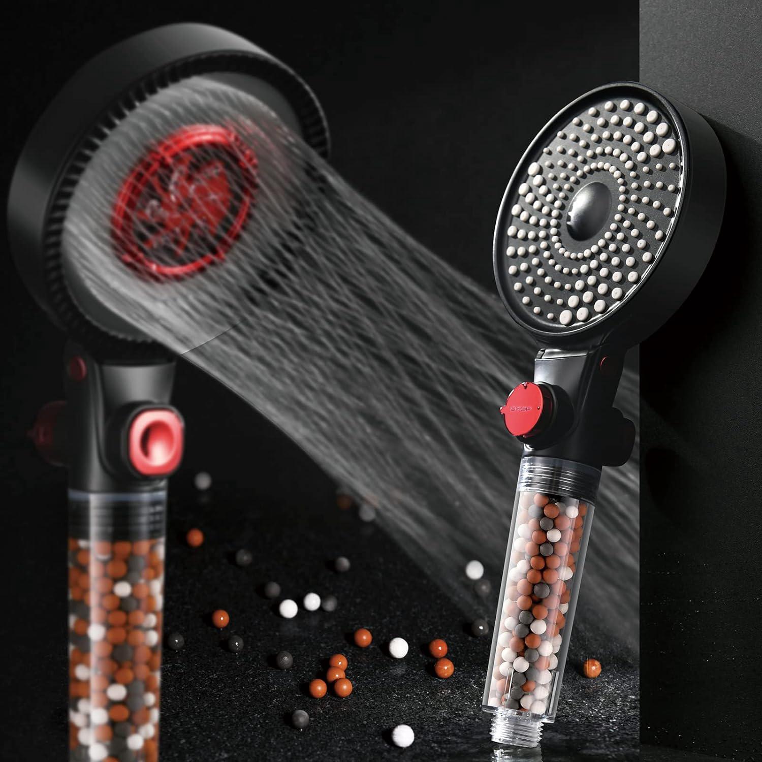 Pommeau Douche Haute Pression Anti Calcaire 3 Modes - Économie D'Eau Avec Filtration