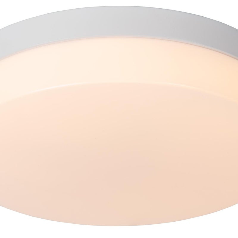 Plafon okrągły BISKIT LED 18W Ciepła biel 1150lm biały wym:7,5x28x28cm IP44 Lucide
