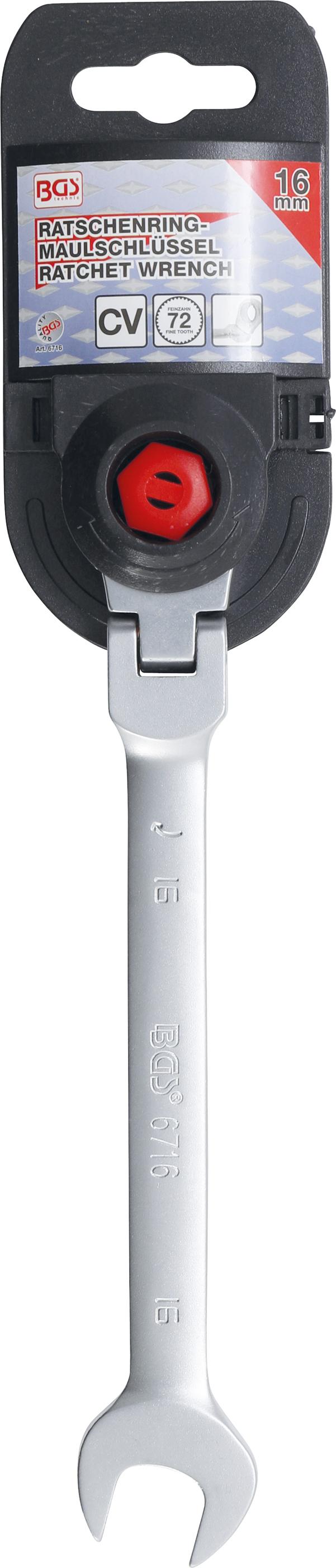 Clé mixte à cliquet | à couder | 16 mm - 3