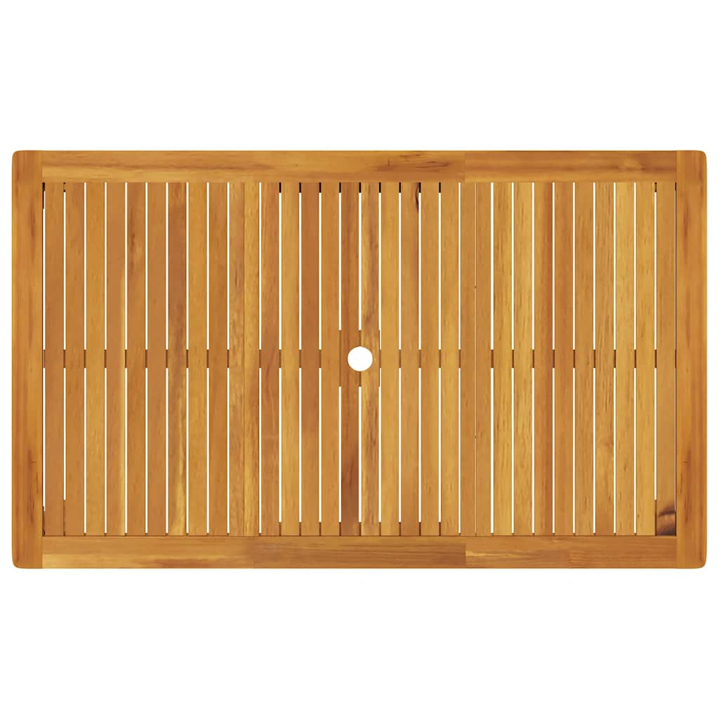 Table à manger de jardin rectangulaire en Bois Marron 6 places - 6