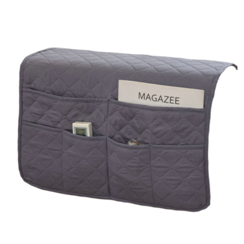 Borsa Portaoggetti Per Divano, Poltrona, Letto; Organizer Per Bracciolo Del Divano Per Riporre Cellulari Telecomandi E Penne Grigio 98717178 - 8