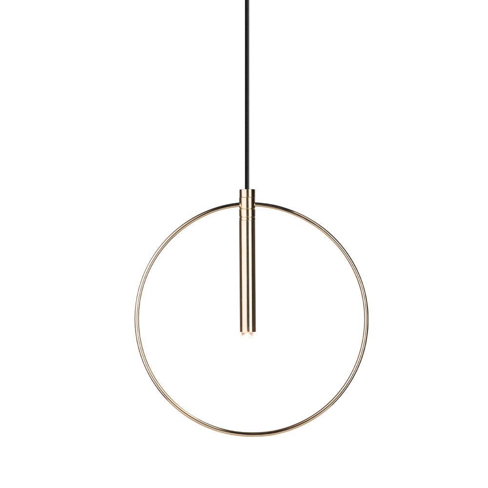 Lampa wisząca Faro mosiężno-czarna 1xG9x2.5W wym: 200 x 32 x 32 cm mosiądz Amplex