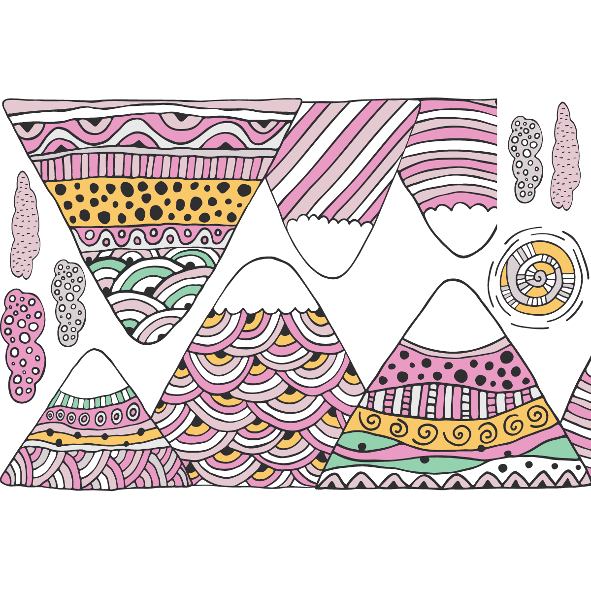 Adesivo bambino di montagna scandinavo amika - Sticker adesivo - adesivi murali - 60x90cm - 2