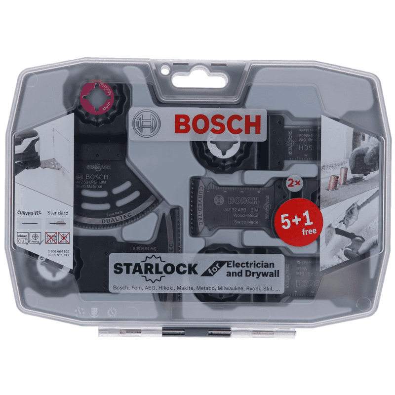 Coffret de lames Starlock pour outil multifonctions (6 pcs) - BOSCH 2608664622 - 2