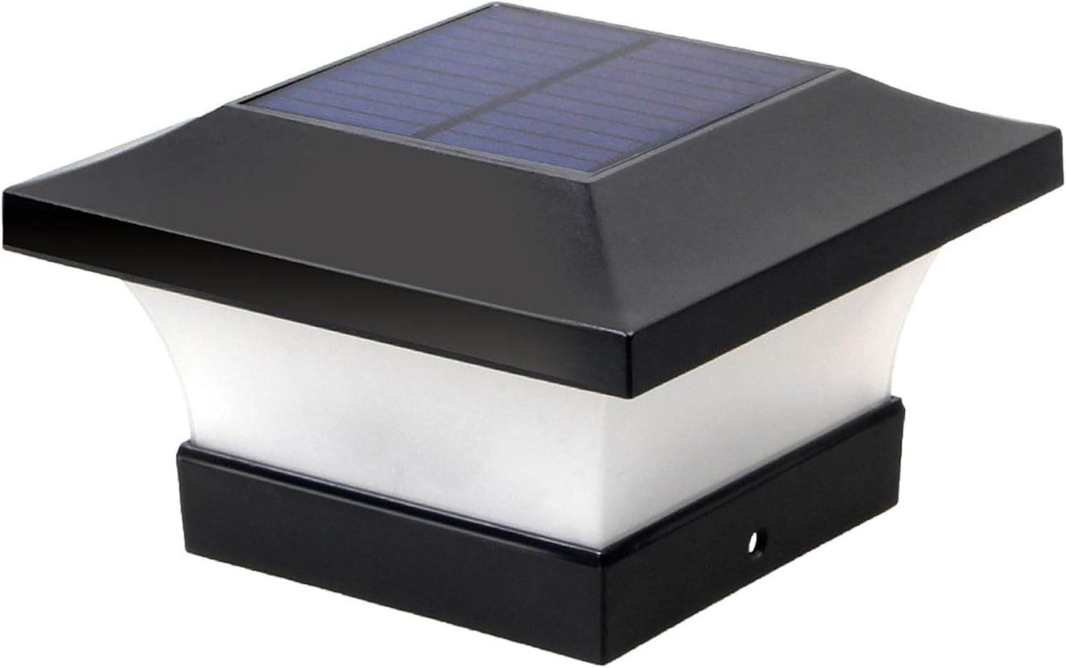 VILLCASE Lot De 2 Lampes Solaires De Jardin LED - Lampes De Pelouse Noires, Éclairage Paysager Économique