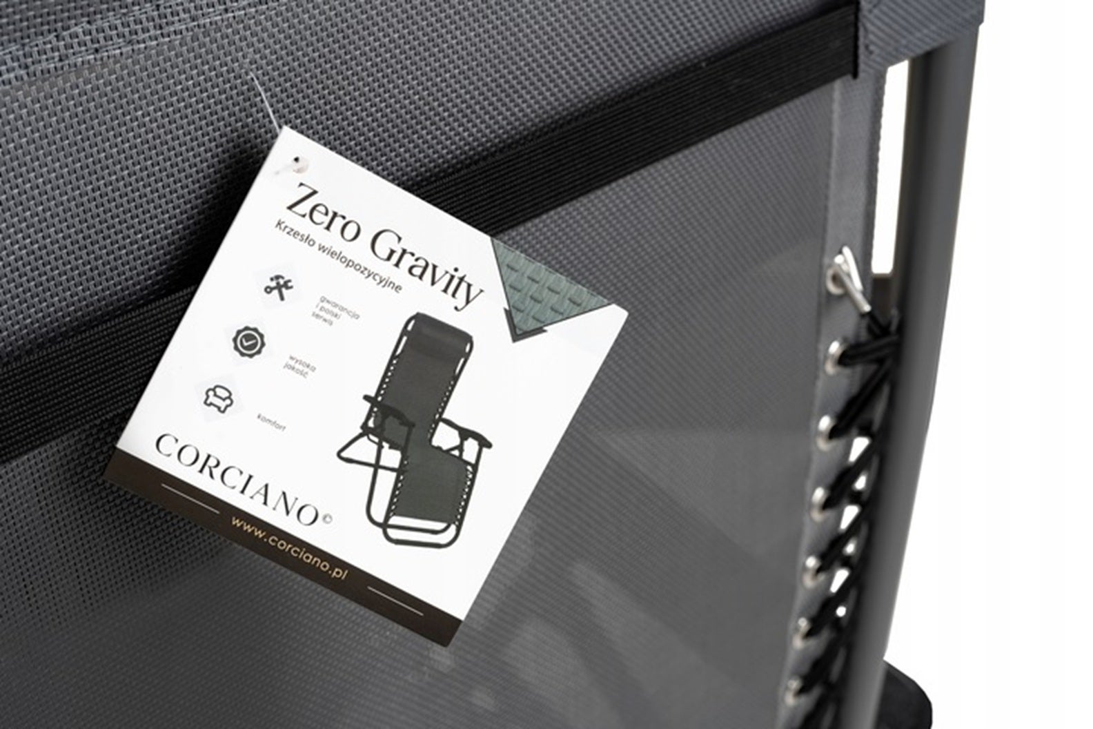 Leżak Plażowy Ogrodowy Składany Zero Gravity Antracyt - 8