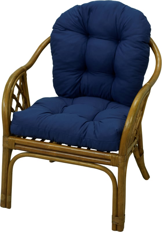 Poduszka na fotel rattanowy AMPO granatowy gładki 1 szt.