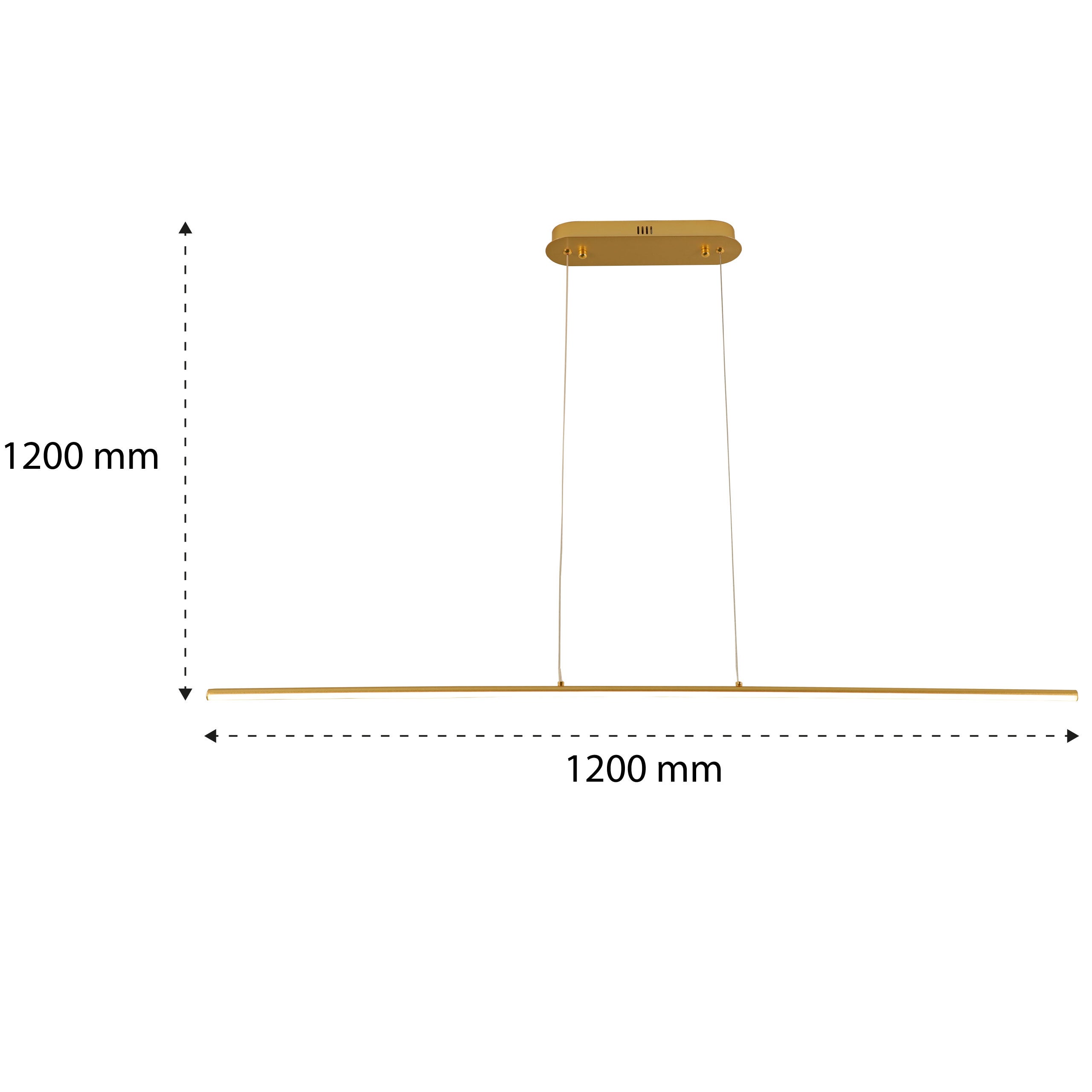 Lampa wisząca sufitowa LED Kiki 20W 120cm IP20 4000K złota żyrandol MasterLED - 2
