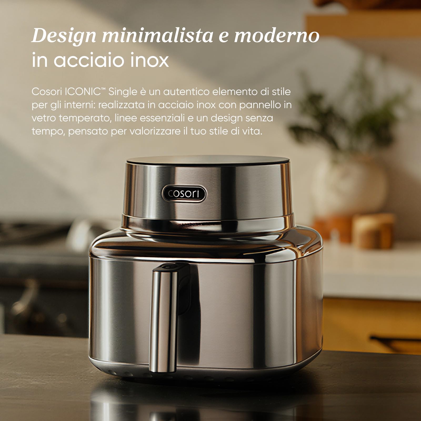 Cosori ICONIC Single Smart 6,2L de acero inoxidable con cesta LIBRE de PFAS - 10