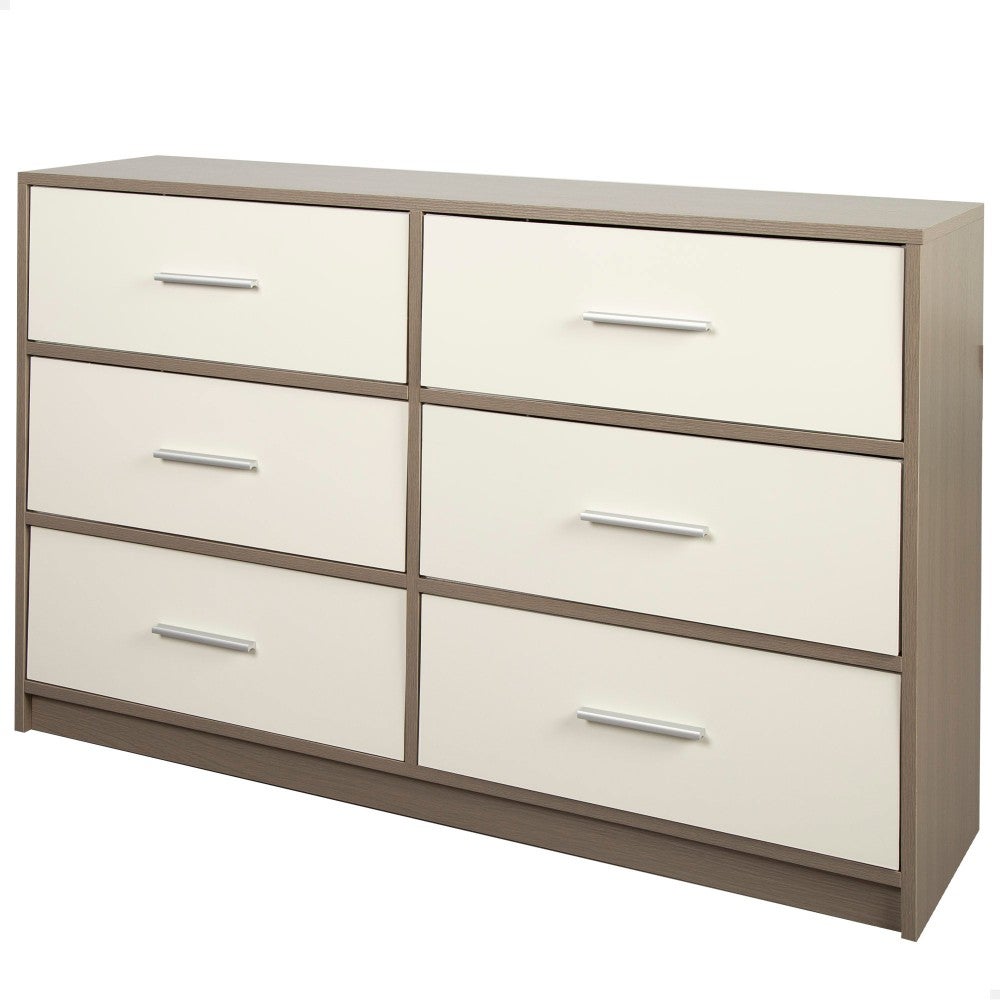 Max Home Cómoda Y Madera 6 Cajones De Tela Blanca , Leroy Merlin