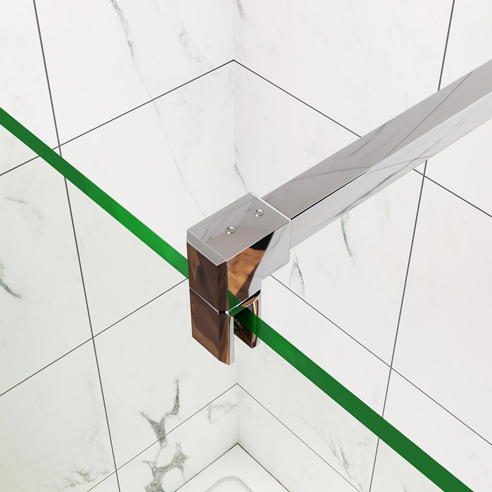 Océan Paroi de douche 160x200cm en 10mm verre anticalcaire paroi de douche à l'italienne avec barre 90cm - 4