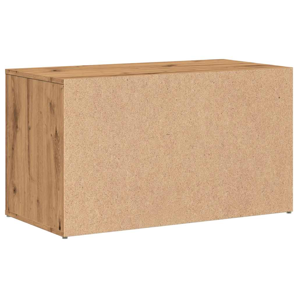 Banc d’entrée avec tiroir bois d’ingénierie 80x40x45 cm chêne artisan rangement couloir – ComfortXL - 6