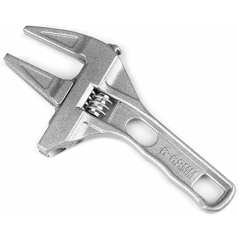 Klucz nastawny z szerokim zakresem otwarcia, klucz nastawny regulowany, wielofunkcyjny, 6-68 mm, srebrny, do hydrauliki w kuchni/łazience