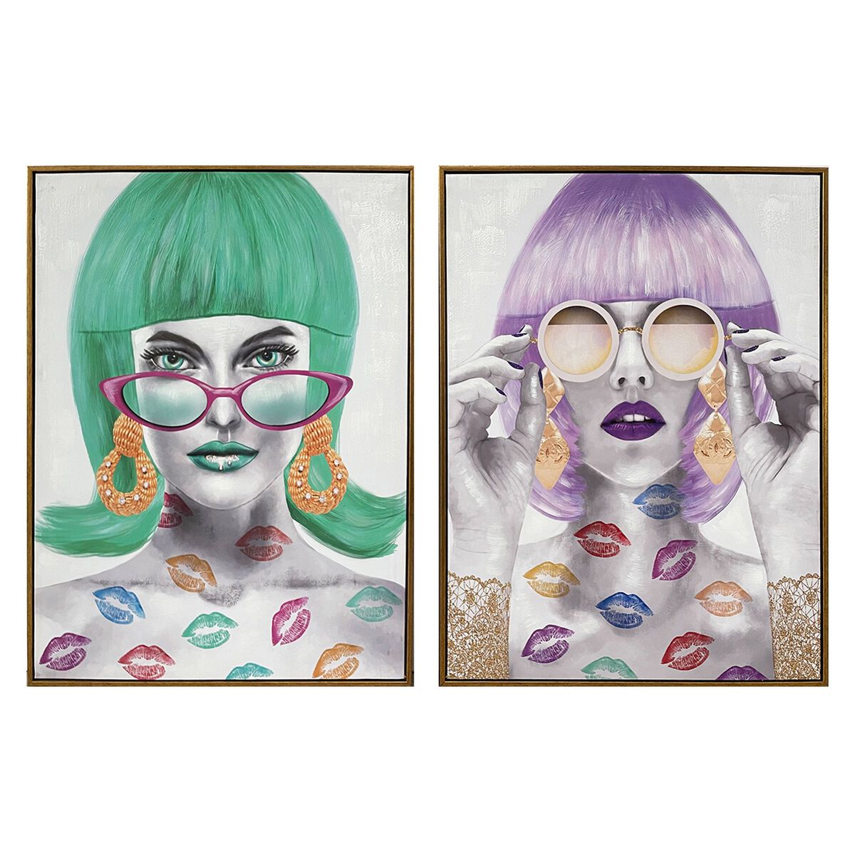 Cuadro DKD Home Decor Fashion Girls 60 X 3 5 X 80 Cm 2 Unidades cuadro-dkd-home-decor-fashion-girls-60-x-3-5-x-80-cm-2-unidades