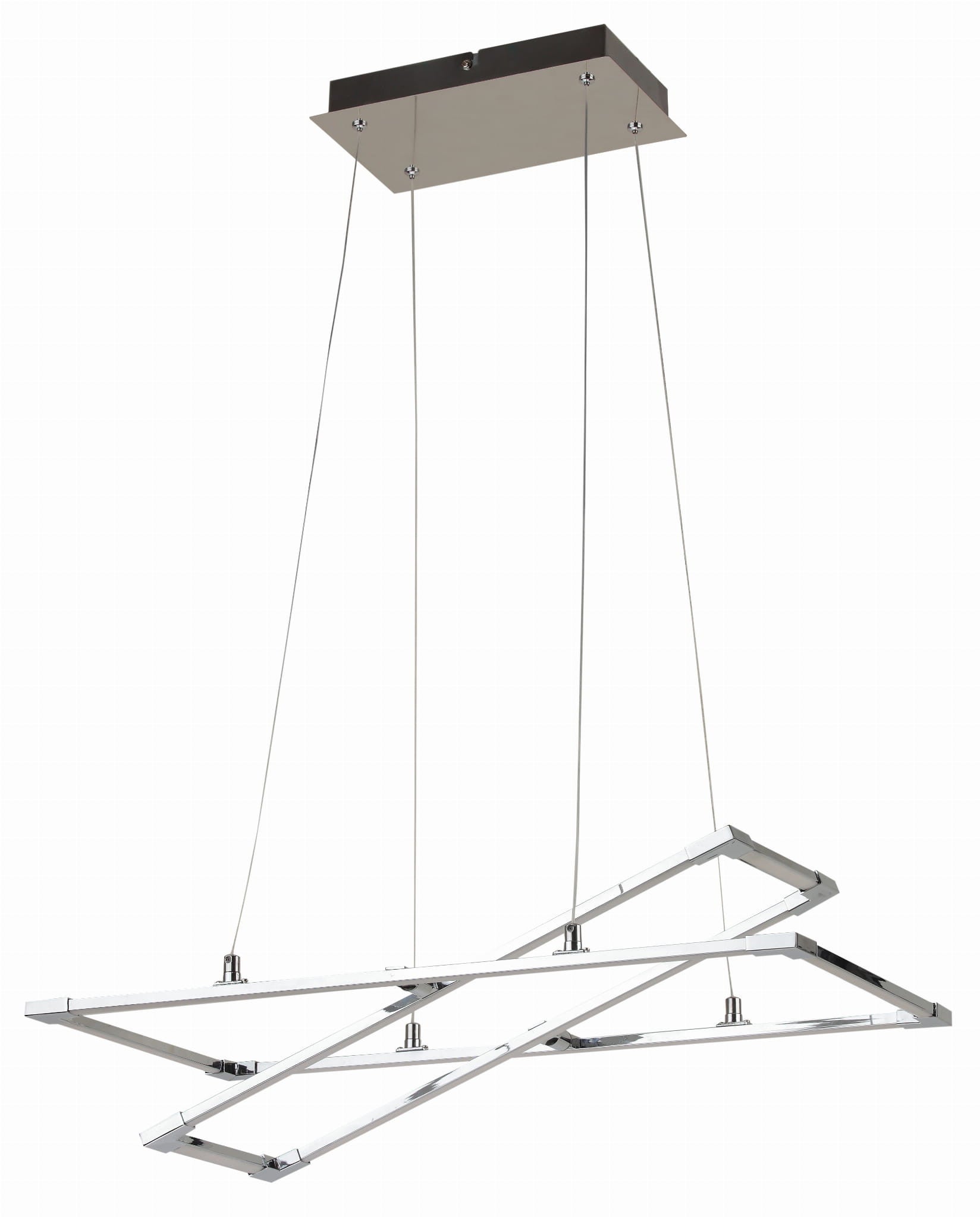 Lampa wisząca Kseros LED 35W Neutralna biel 2600lm srebrno-biała wym: 120 x 60 x 30 cm Apeti