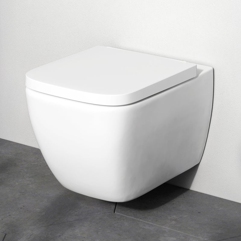 Miska WC wisząca toaleta FlashClean Gem z miękko zamykającą się pokrywą deski sedesowej, Gem biała CGA1700SC AM.PM