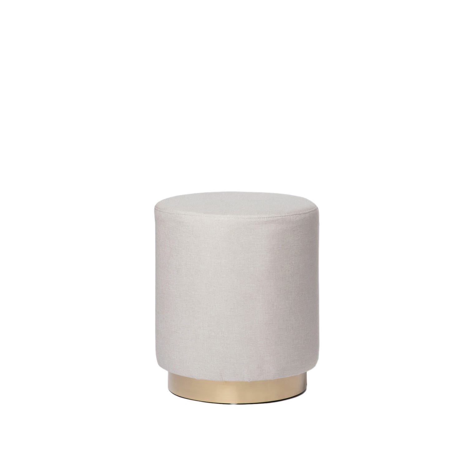 Pouf Rond Beige Pouf rond rembourré beige Fani | Leroy Merlin