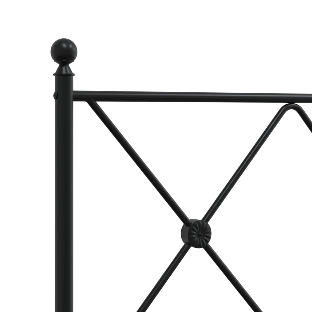 Cadre de lit métal avec tête de lit noir 160x200 cm - 7