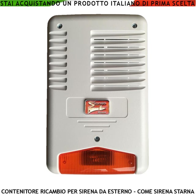 Sirena D'Allarme Finta Konig Con LED - Effetto Dissuasione, IP44, A Batterie (Non Incluse)