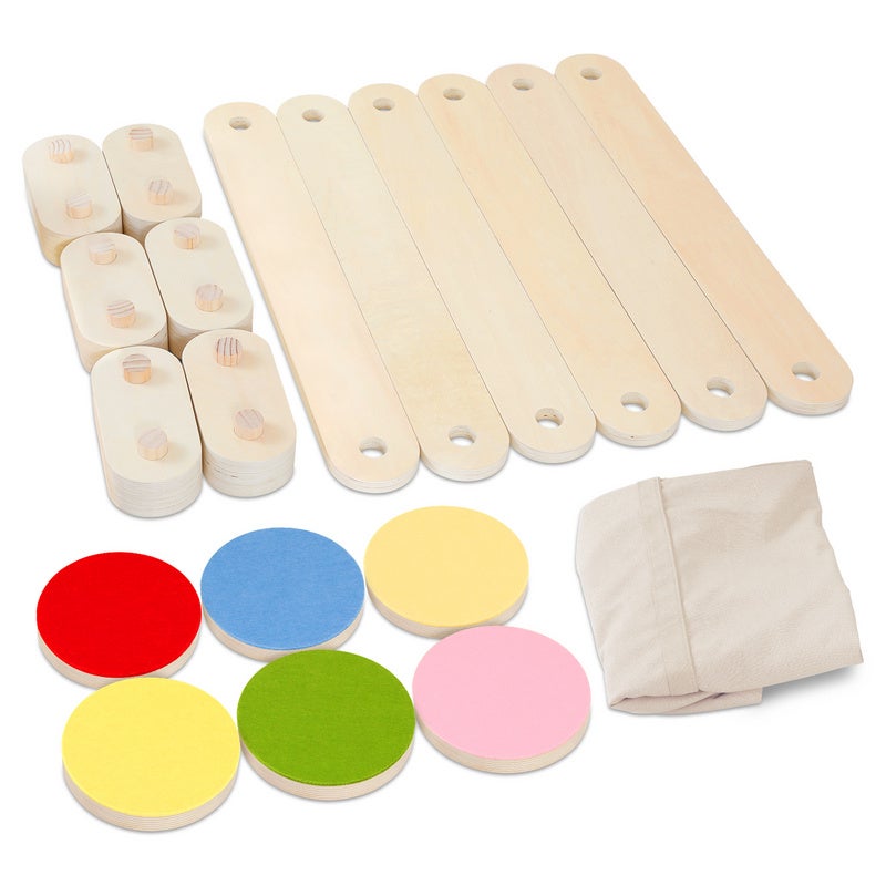 Planche d'equilibre pour enfants d'équilibre en bois pour l'entraînement de la coordination Extérieur&Intérieur Planche 70*10*1.8 cm - 9