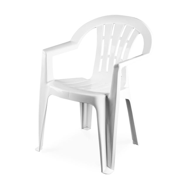 Silla de jardín Casablanca apilable blanco 78x55x59 cm