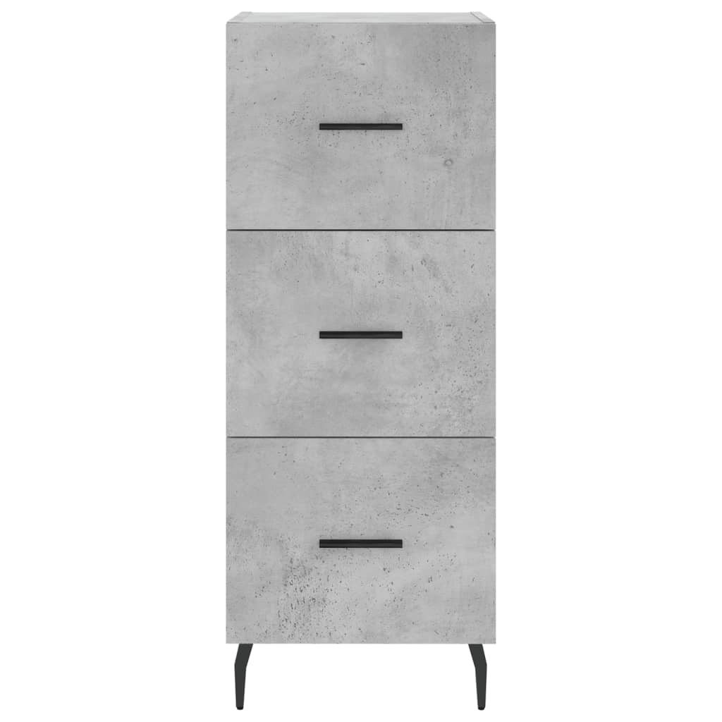 Buffet Gris béton 34,5x34x90 cm Bois d'ingénierie - 6