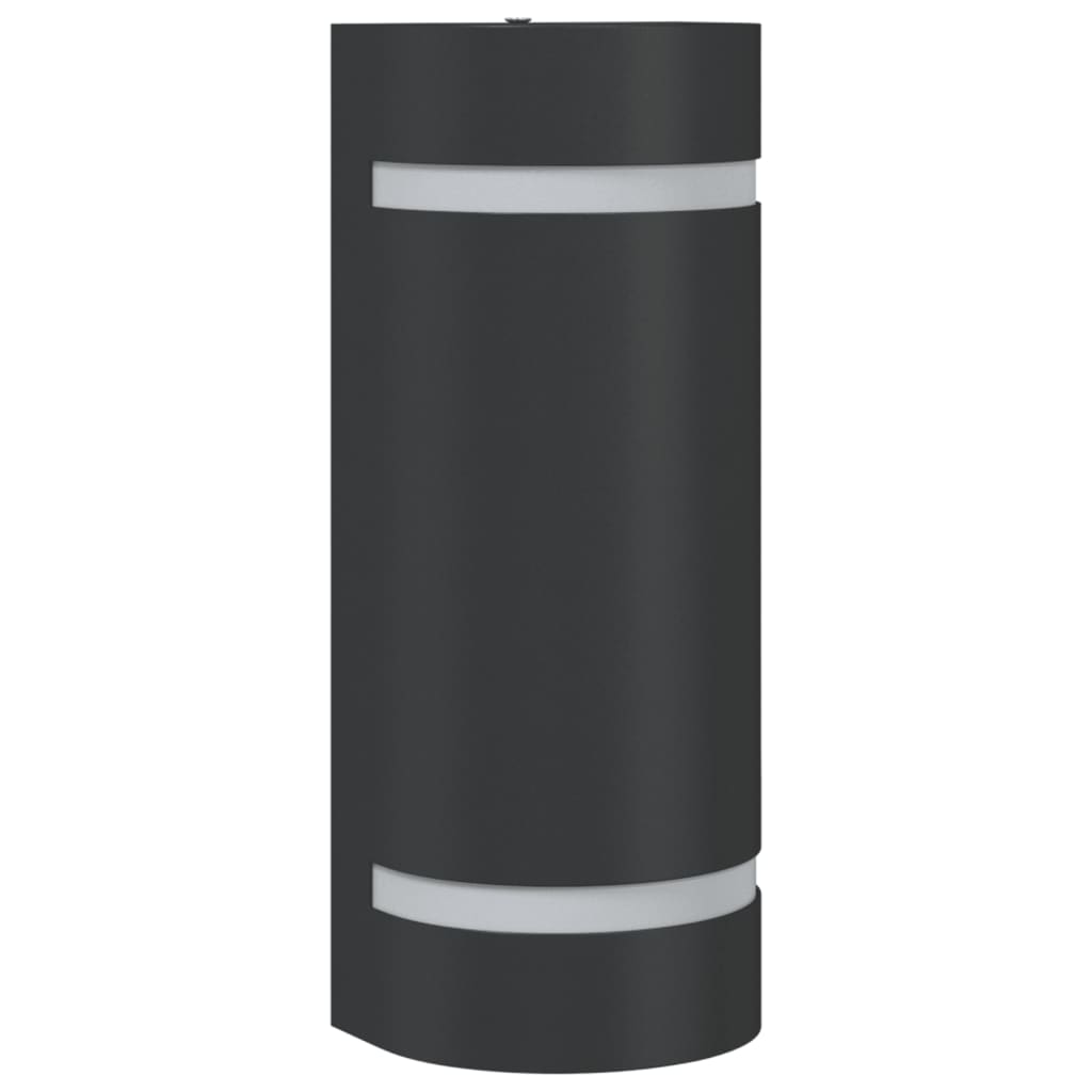 Lampada Da Parete Per Esterni LED E27 - Nero, Alluminio, Diffusore Trasparente, IP44, Dimensioni 22x10,5x11,5 Cm - 4