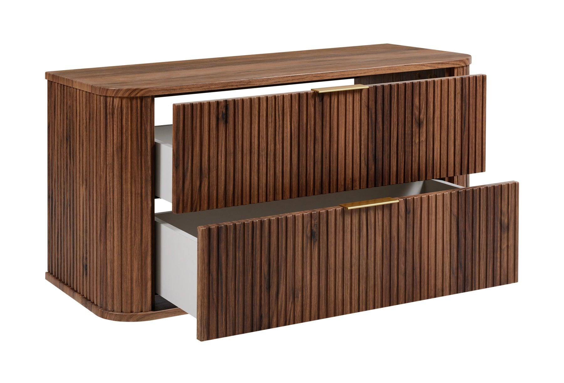 Meuble sous-vasque à suspendre GLAMOUR coloris noyer foncé 100 cm - 4