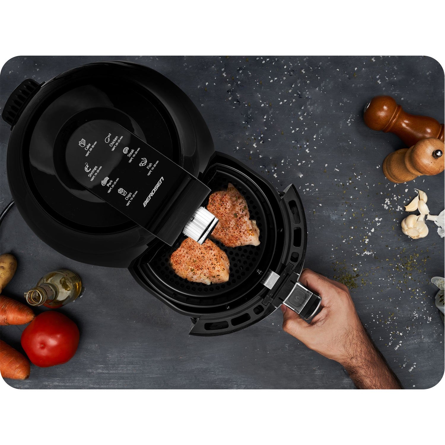 Frytkownica beztłuszczowa Berdsen 3.6l mocna air fryer BD-650 - 7