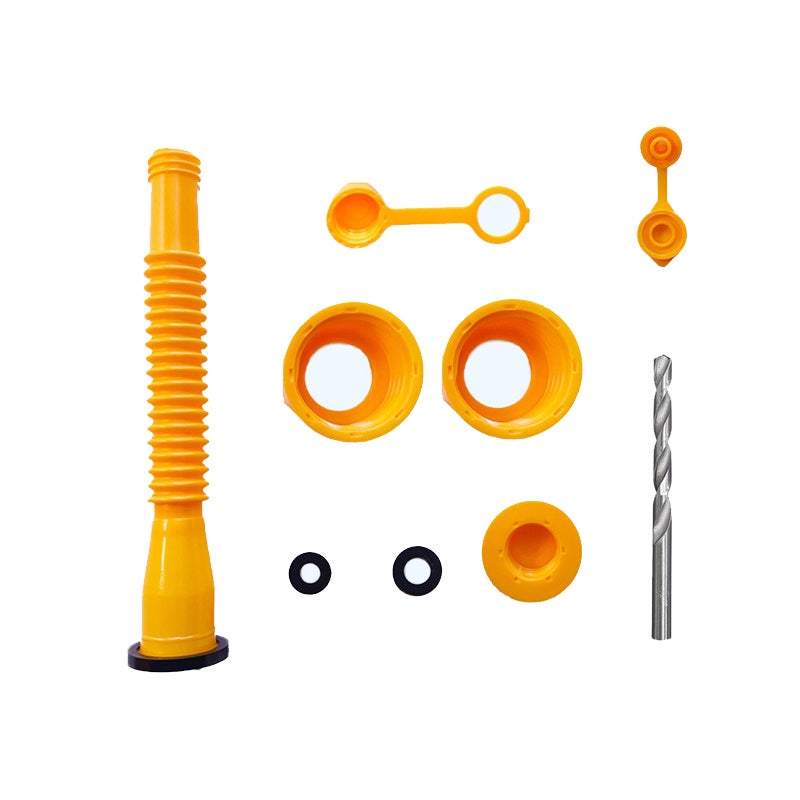 Kit Universale Ricambio Ugello Per Tanica Gas E Acqua (Vecchio Stile) – Con Tappi Filettati E Punta Da Trapano - 2