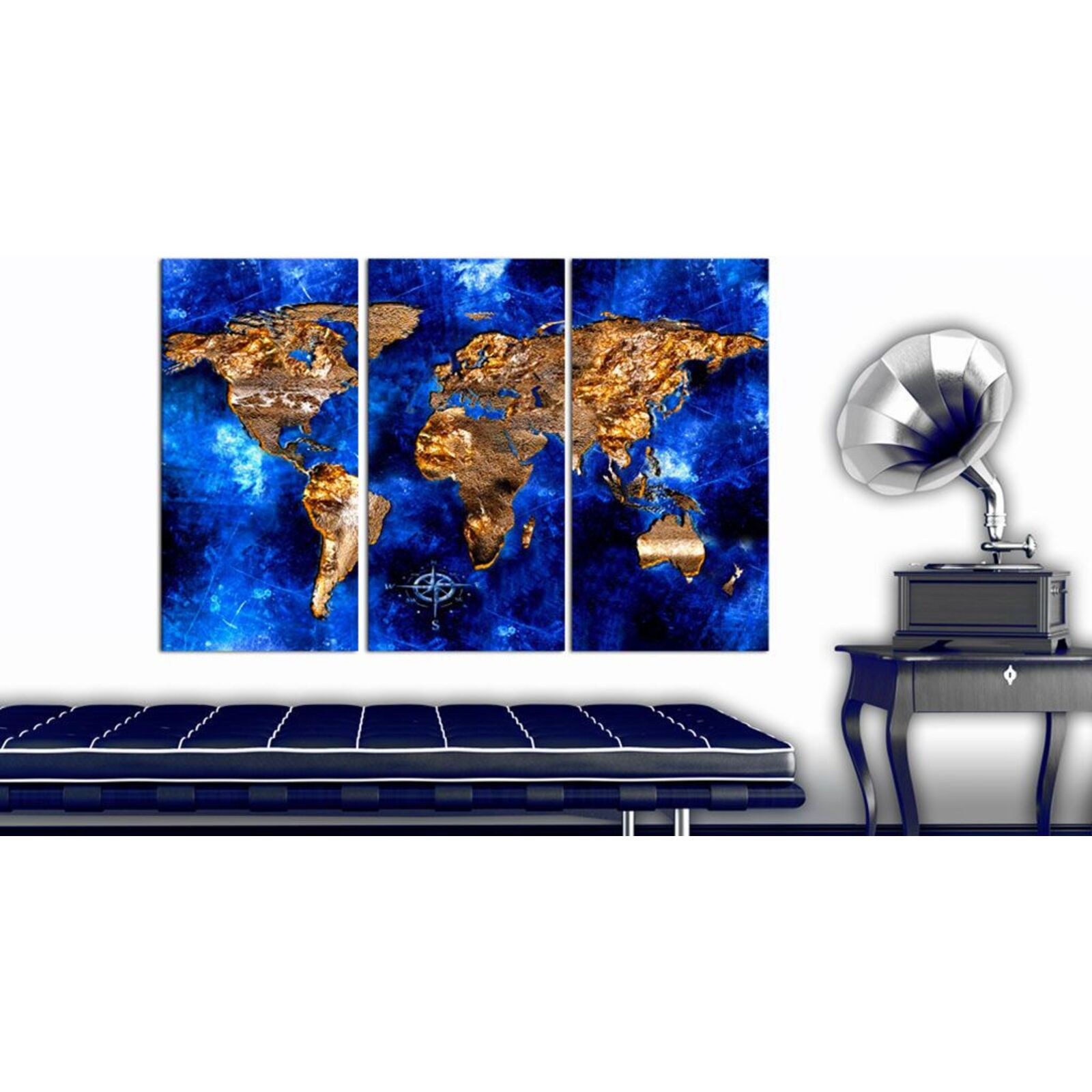 Tableau en liège continents d'or - 60 x 40 cm - 2