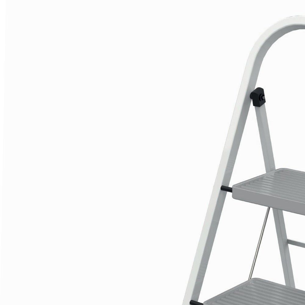 Escabeau pliable WERKA PRO 3 marches avec main courante métal peint - 6