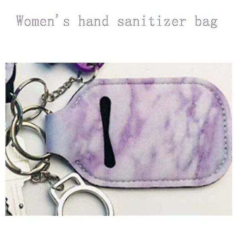 Set di 11 pezzi, portachiavi di autodifesa viola per donne, portachiavi portatile con allarme personale di sicurezza - 3