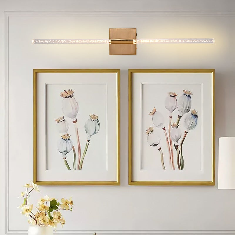 Trójkolorowa lampa ścienna LED z akrylowym kloszem i pilotem, obracana o 360°, idealna do sypialni, salonów i toaletek