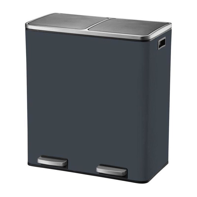 Kosz na Śmieci z Pedałem do Segregacji MAJOR szary 60L