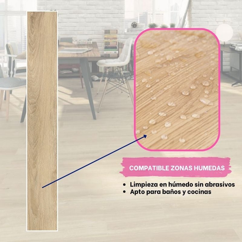 Arquiservi® - Piso Vinílico Autoadesivo em PVC Carvalho Dourado 25 m² - Sala de Estar e Quarto | Fácil Instalação | 2 mm - 5